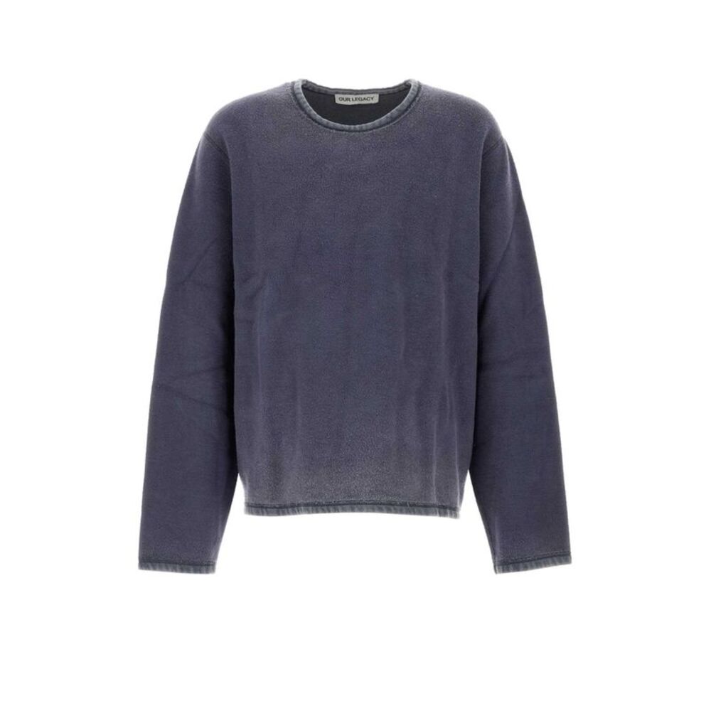 Our Legacy Men Air Force Blue Cotton Sweatshirt